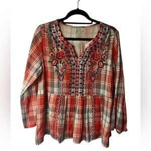 Kyla Seo Sundried Red Sara Shirt Size S